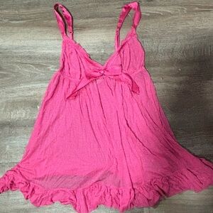 flowy sheer pink night vintage VS slip